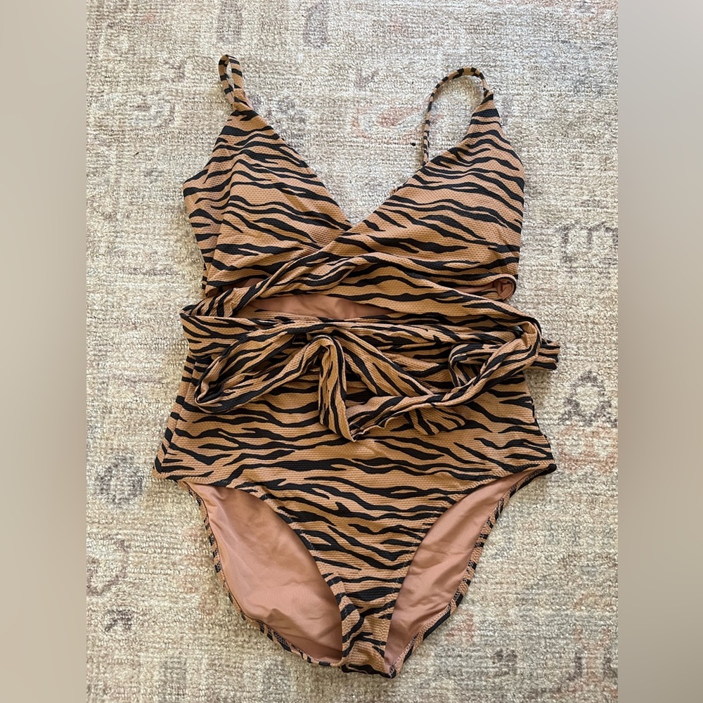 Tiger Print One-Piece Swimsuit